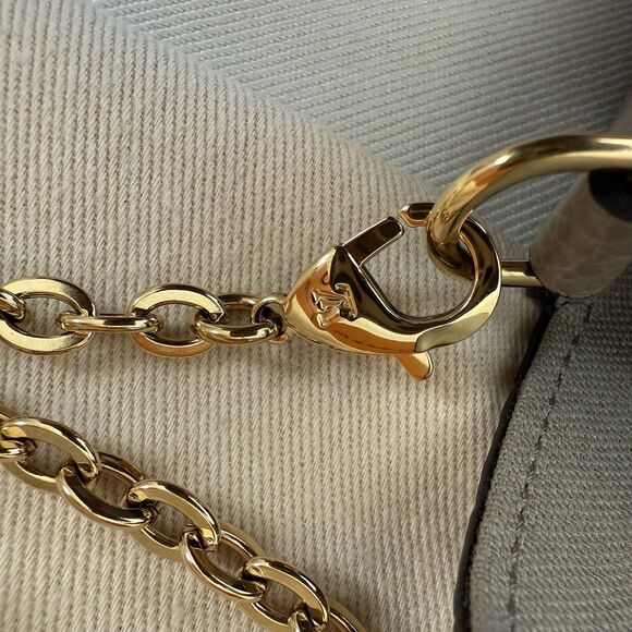 Auth Louis Vuitton Felicie Pochette Bicolor Monogram Empreinte Leather Dove Gray - Picture 12 of 16